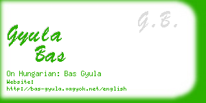 gyula bas business card